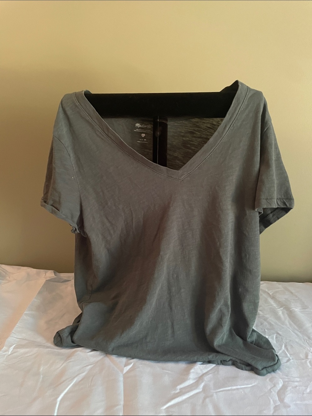 Madewell V-Neck Short Sleeve Tee - Olive